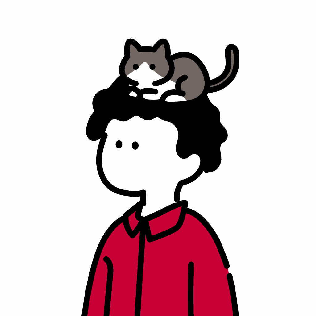 Illustration of Aaishika S Bhattacharya with a cat on her head